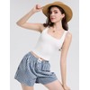 LOMON Boxer Shorts for Women Summer Gingham Cotton Pajamas 2025