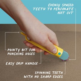 Makedo Fold Roller, Construction Toys for Cardboard, Children's Games from 5, Mint Learning Toy, Perfect for Creative Play at Home (1 x Fold Roller)