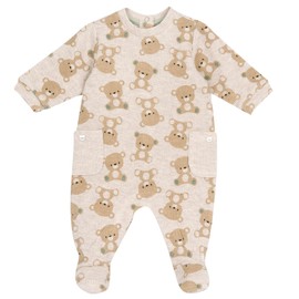 Tutina Bimbo 0-24 in Morbido Cotone con Comoda Apertura a Patello FW25 253