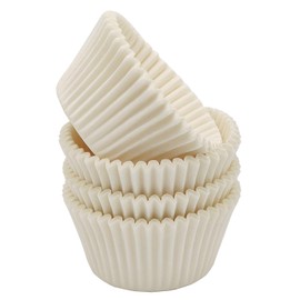 Mombake Premium White Greaseproof Cupcake Cases Muffin Paper Baking Cups Standard Size, 100-Count