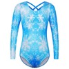 BAOHULU Gymnastics Leotards for Girls Long Sleeve Sparkly Dance Outfit