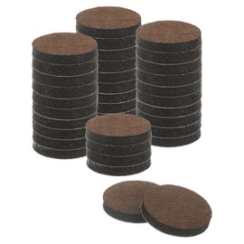 uxcell Furniture Pads, 36Pcs 1.25" - Round Self Adhesive Felt Furniture Pads, Floor Protectors for Furniture Feet Chairs Legs Hardwood Floors (Brown)
