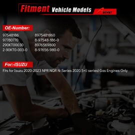 AOTPAT Brake Vacuum Pump Compatible For:-Isuzu NPR NQR N-Series (i series) 2020 (Only fit after May) 2021 2022 2023 Gas Engines, OE# 97548186 97780770 290KT00030 2-90KT0-003-0 8975481860 (1PC)