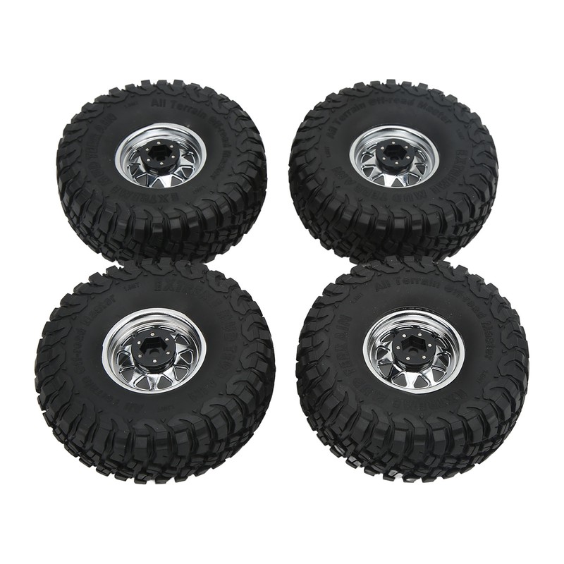 4PCS 1.9in Wheel Tires with 10 Holes Hub Uneven Gravel