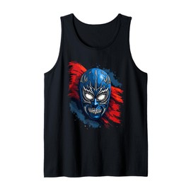 Lucha Libre Mexican Luchador Mask Stars Tank Top