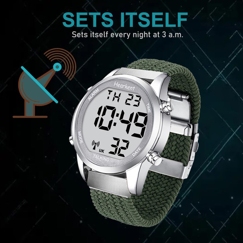 Hearkent Digital Talking Watch with British English Speaking Pleasant Male