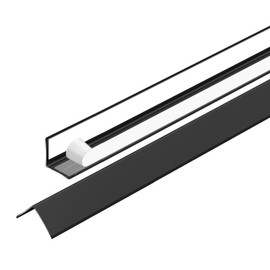 Black Aluminum Wall Corner Protector, 4Pack – 43.3 in – Easy to Install, Self Adhesive Walls Edge Protector for Furniture Corner & Edge Safety Furniture Corner & Edge Safety Bumpers