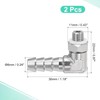 TA-VIGOR 2Pcs Nickel-Plated Copper Hose Barb Fitting Elbow 6mm Barbed
