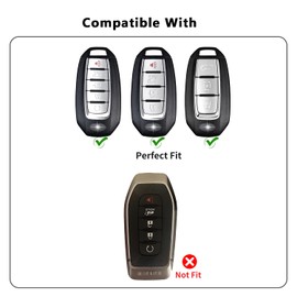 T-carbon Key Fob Cover fits Infiniti QX60 2023; Real Glass Fiber Key Fob Case Shell Protector Fits Infiniti Q50 Q60 2022;QX50 QX55 QX60 2024 Smart Remote Keyless Entry Accessories RED