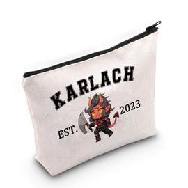 BG3 Karlach Inspired Cosmetic Bag Video Game Fan Gift Karlach Merch Adventure Game Lover Gift, Karlach make-up bag