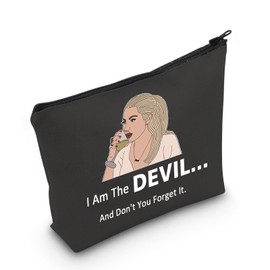LEVLO VPR Housewives Gifts I Am The Devil And Don't You Forget It Makeup Bags TV Show Lovers Travel Bags Reality TV Pop Culture Gifts (I Am The Devil+black)