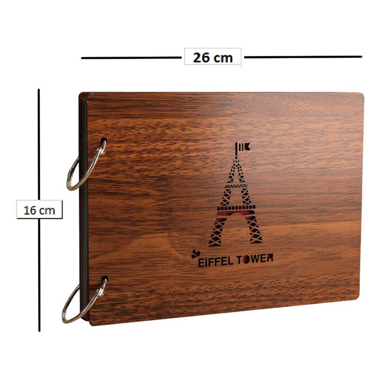 Sehaz Artworks 'EiffelTower' Wood Pasted Photo Album (22 cm x