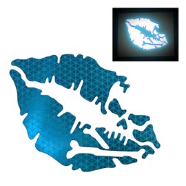 customTAYLOR33 High Intensity Reflective Vinyl Death Kiss Skull Crossbones Lips Decal Bumper Sticker - Cars, Motorcycles, Helmets, Wind Screens, laptops, cellphones, (SE Baby Blue, 3 inch Wide, Pair)