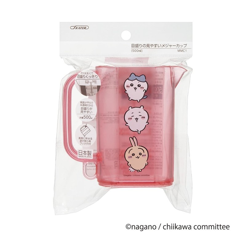 Skater MMC1-A Measuring Cup, 16.9 fl oz (500 ml), Chiikawa