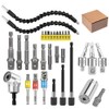 32pcs Flexible Drill Bit Extension Set, Rotatable Joint Socket 1/4