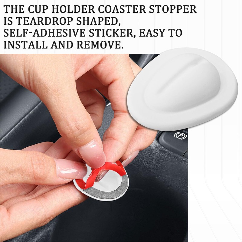 Msyuusr 3PCS Car Cup Holder Insert, Silicone Elastic Flexible Non-Slip