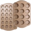 Nonstick Muffin & Cupcake Pan Set (2 Pack) 12 Cup