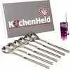 6 x long drink spoons with kink (20 cm long),