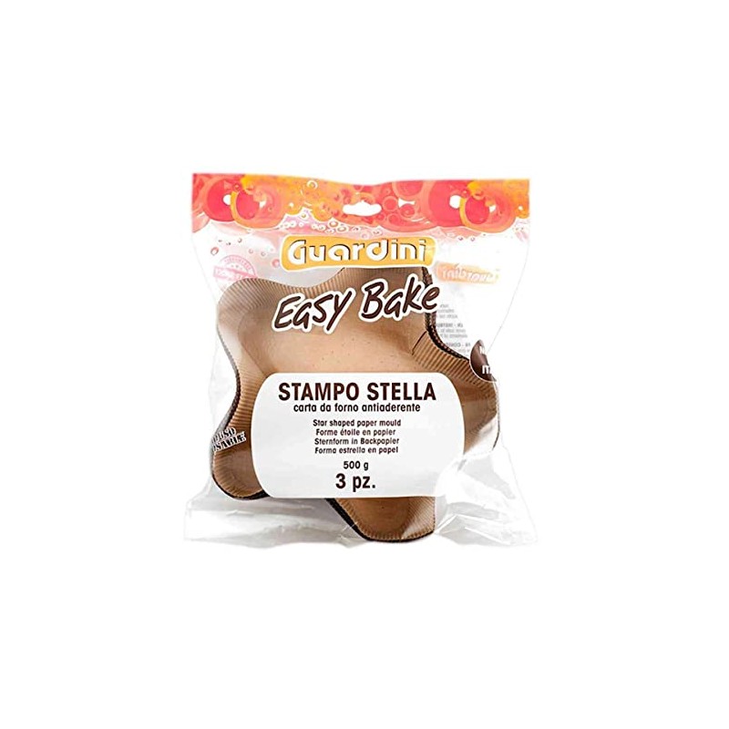 Guardini Star/Pand confezione3 Paper Moulds, 500 gr