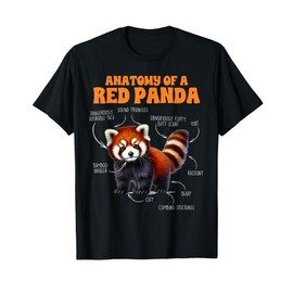 Red Panda Lover Animal Lover Anatomy Of A Red Panda T-Shirt