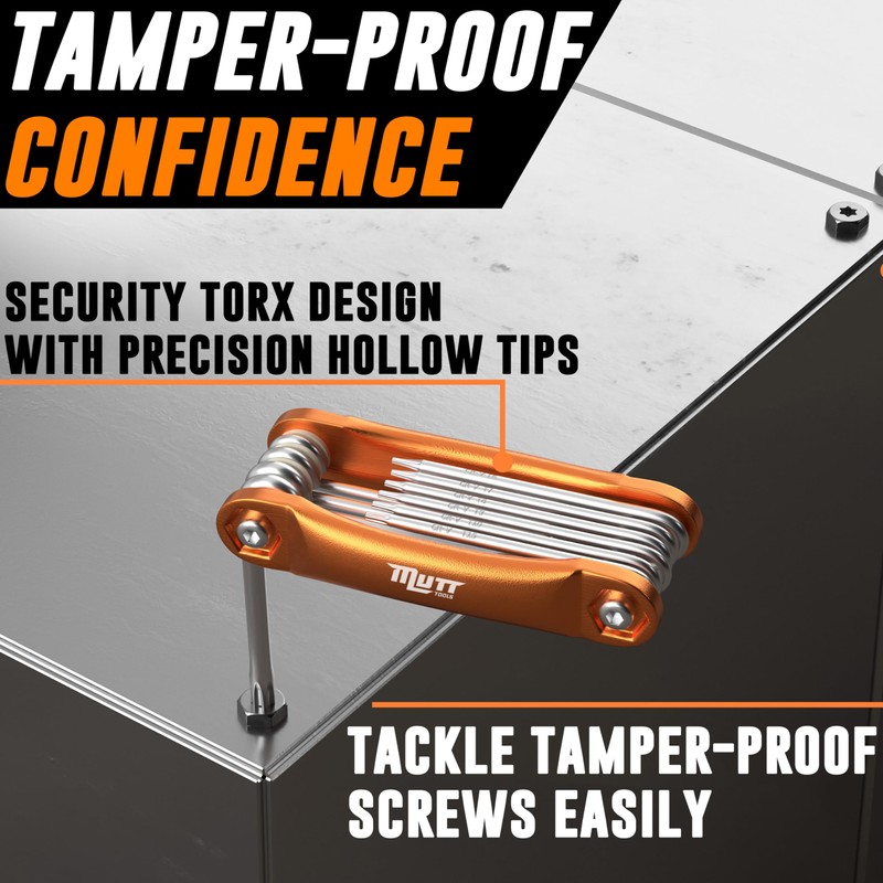 Mutt Tools Tamper Proof Star Wrench Set – Folding Security