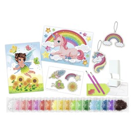 Ursus 43510001 Diamond Painting Creative Set "Magic", Craft Set for Children for Creative Design of Pictures, Pendants and Stickers with Diamonds