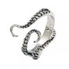 LZD Alloy Cuff Finger Ring Squid Antique Silver Size 8