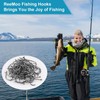 HENWUBEI 200PCS Premium Fishing Hooks, 10 Sizes Carbon Steel Fishing