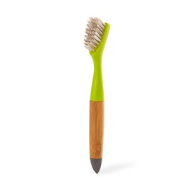 Full Circle Micro Manager, Deep Cleaning Brush for Crevices, Shower, & Grout, Tough Bristles, Sustainable Bamboo Handle, Green