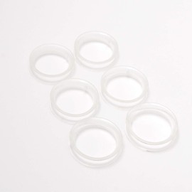 (Prevents Falling and Fits Perfectly) Finger Hole Adjustment Ring, A, Clear, S.M. L, 6 Pieces, Hairdresser, Scissors, Scissors, Haircut, Scissor Ring