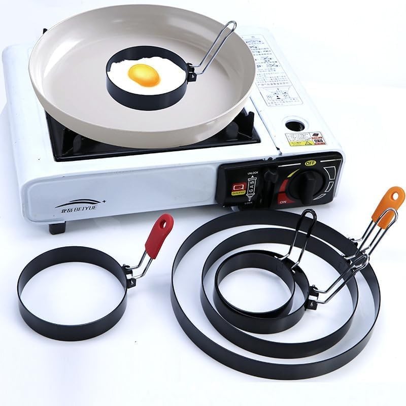Srinlon Professional Pancake Ring Set,6 Packs Omelette Ring,Non-stick Griddle Pancake