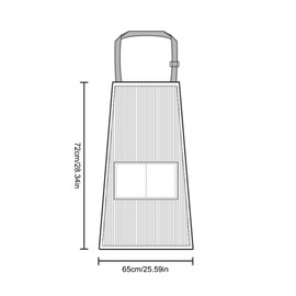 Dewocke 2 Pack Adjustable Kitchen Aprons, Cotton Linen Cooking Aprons with Pockets, Striped Apron Women for Cooking, Baking, Painting, Housework - Blue and Brown, Brown, Blue