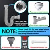 Rackickyer Sink Drain Pipe Kit, 2 Pack Flexible Drain Pipe