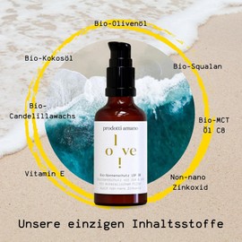 Prodotti Amano Skincare, Mineral Organic Sun Protection with SPF 30, Test Winner, Natural and No Additives, Comprehensive Protection Against UVB & UVA, For Face and Body, Organic Skin Care