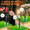 [Premium] 4 Pack Ground Anchors with Power Nut Driver Drill