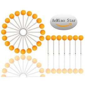 AnMiao Star 200Pcs 1/8 Inch Map Tacks (Orange)