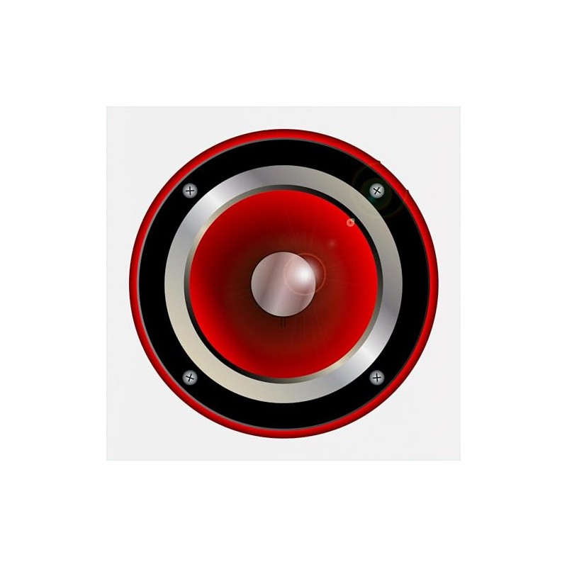 CafePress Red Speaker Cone 17 oz Latte Mug