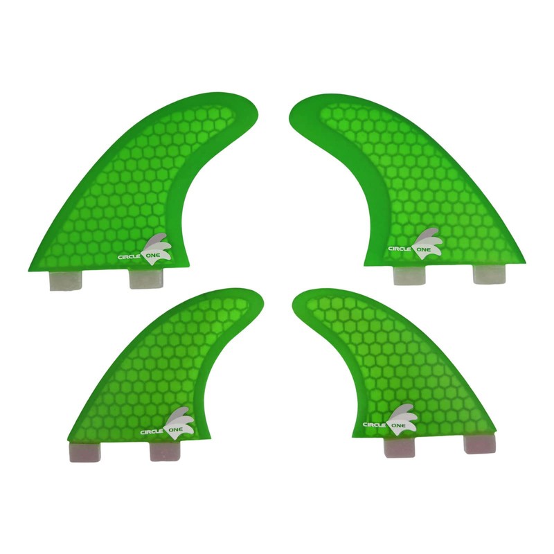 Honeycomb Quad 4 fin set (FCS compatible M5+G-X), Red