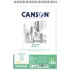 CANSON 1557 Bright White 180gsm A5 Drawing Paper, Light Grain,