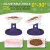 LimxFree Adjustable Ceramic Elevated Cat Bowls, 30° Tilted Raised Cat