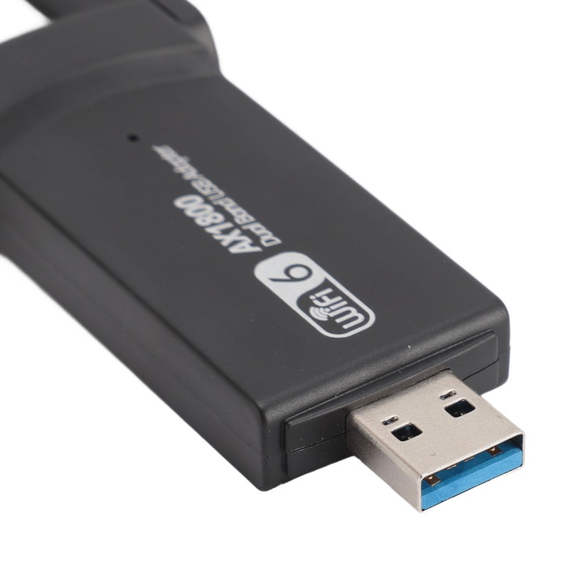 USB WiFi 6 Adapter 1800Mbps 2.4G 5G Dual Band Wireless