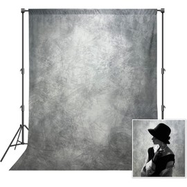 Haboke Abstract Professional Photography Backdrop for Adult Portrait Photo Studio Props Booth Background Photoshoot with Thick Ployester Roller Pocket on Top(Grey-8x12ft)