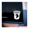 101st Airborne Vinyl Decal (White, 6 inches Tall)