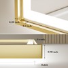 FTOTI LED Bathroom Mirror, 20x28 Inch Frontlit & Backlit Gold