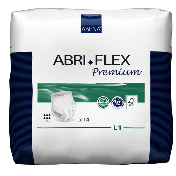 Abena Abri-Flex Premium Protective Underwear, Level 1, (Extra Small To XX-Large Sizes) Large, 42 Count