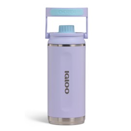 IGLOO Thermoflasche Chug 36 - isolierte Wasserflasche, Trinkflasche, Edelstahl-Flasche, Lila, 1 Liter, hält bis zu 48 Stunden kalt