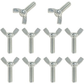 10 PCS M8 Stainless Steel Hand Tighten Butterfly Screws Wing Bolts (25mm)