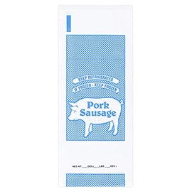 MAINCA Pork Sausage Freezer Bags - 1 Lb. Size, Disposable, Polyethylene Construction, Polyethylene (PE), Self Seal, White, Leak Proof - Package of 50