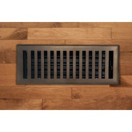 Madelyn Carter Modern Chic Style Vent Cover, Solid Cast Steel Interior, Controls Air Flow, 4 x 10 inches (Overall Face: 5.25 x 11.5 inches), Oil Rubbed Bronze