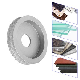 7.3cm Brazed Grinding Wheel, Concave Abrasive Angle Grinder Accessory Half Round Edge Grind Tool Granite Cutting Wheels for Marble Quartz Ceramic Glass Fast Shaping (2.5cm)